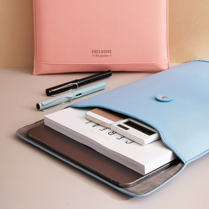 Porte-documents vertical en cuir PU vintage A4 pour bureau avec enveloppe postale à ficelle pour le classement - Product Image 6