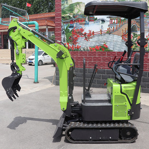 Mini-excavatrice sur chenilles Somate jaune/verte certifiée CE, moteur EURO5 EPA Koop, boîte de vitesses contrôlée par PLC, moteur, rayon de braquage court - Product Image 2