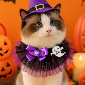 Disfraces temáticos de Halloween para perros, gatos, perros pequeños y cachorros, con pañuelos de gasa y accesorios. - Product Image 4