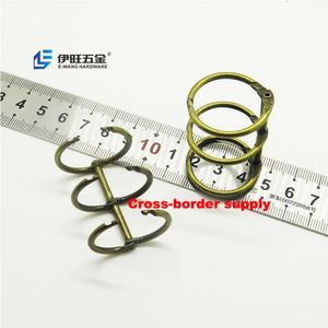 YIWANG Antique Bronze Metal 3 Rings Loose <b>Leaf</b> Calendar Scrapbook Binder Ring - Product Image 1