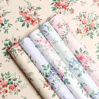 Kertas Pembungkus Bunga Tahan Air Dua Warna Fanhua Jing Ouya, Kertas Kemasan Buket DIY untuk Florist, Grosir