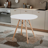 Restaurant nordique haute brillance pas cher Table à manger nordique ronde classique Tables basses Table basse en bois moderne Mesa Mdf Table basse blanche