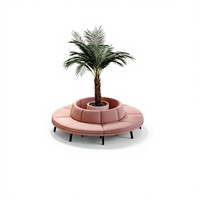 Canapé circulaire personnalisé pour plantes - Sièges modulaires ronds pour café, restaurant, hôtel, salon, espace de détente au bureau - Tapissé