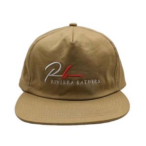 Gorra Snapback de Algodón Marrón de Alta Calidad, Estilo Vintage, Sin Estructura, Visera Inferior Verde, Cierre de Cuero - Product Image 1