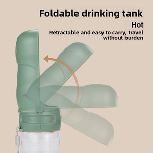 <span class=keywords><strong>Bottiglia</strong></span> d'Acqua Portatile per Animali Domestici con Ciotola Pieghevole e Scomparto per Cibo - Product Image 3