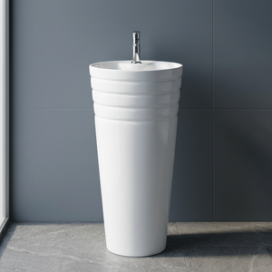 Lavabo de cerámica redondo de la mejor venta con juego de pedestal para baño cocina hogar porcelana artículos sanitarios Lavabo India - Product Image 1