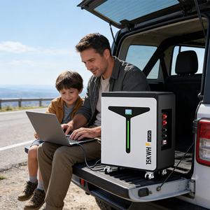 แบตเตอรี่ลิเธียม LiFePO4 15 กิโลวัตต์ชั่วโมง พร้อมระบบจัดการแบตเตอรี่ (BMS) ชุดแบตเตอรี่เคลื่อนที่ เชื่อมต่อแบบขนานได้สูงสุด 15 ชุด สำหรับสำรองไฟฟ้ากลางแจ้งในช่วงกลางวัน - Product Image 4