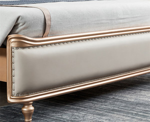 Soft <b>Bed</b> <b>Queen</b> <b>Size</b> Tufted Upholstered Headboard Wooden <b>Frame</b> Beige Color Traditional Style - Product Image 3