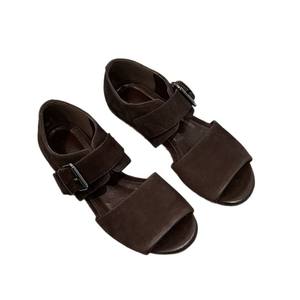 Sandalias planas de verano 2026 estilo vintage con punta abierta y una tira, con cubierta trasera, para mujer - Product Image 5