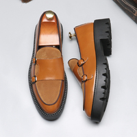 Chaussures décontractées noires classiques pour hommes, mocassins de luxe de haute qualité, bottes noires habillées pour hommes