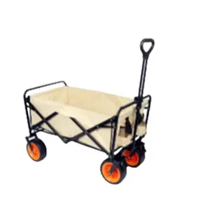 Portal Folding Collapsible Wagon Utility Outdoor Camping Beach Cart Garden Park Trolley 4 Strong Wheels Adjustable Handle