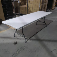 Table pliante en plastique de 8 pieds Bjflamingo Table pliante en aluminium de 8 pieds