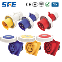 Enchufe Industrial Portátil a Prueba de Agua SFE, Enchufes Macho y Hembra Estándar Eléctricos, Enchufe Industrial Monofásico