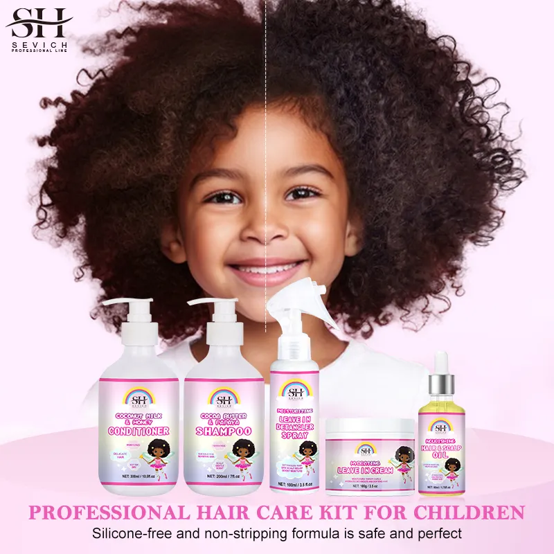 Natural Black Children's Hair Care Set Children's Deep Care Shampoo And Conditioner Restore Moisture And Shine