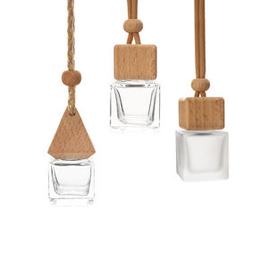 Botella vacía colgante reutilizable para ambientador de coche, difusor de perfume para coche, botella de vidrio reutilizable para aceites esenciales, colgante de fragancia. - Product Image 2