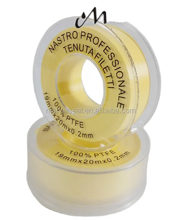yellow color ptfe tape with transparent spool