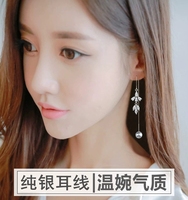 Anting Hoop Perak Sterling S925 Grosir EX88, Anting Perak Sterling Stylish, Anting Tassel Zirkon Elegan