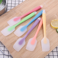 Spatule à pâtisserie en silicone intégrée semi-transparente pour crème et beurre, petite spatule à gâteau, coupe-pâtisserie résistante aux hautes températures