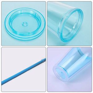 2026 Wholesale Plastic Straw <b>Cup</b> Transparent Multi-color Plastic Unique Straw <b>Cup</b> for Advertising - Product Image 4