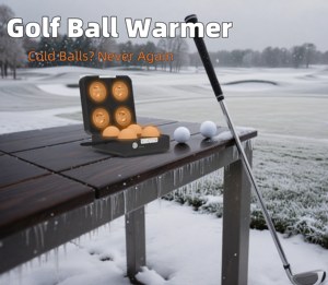 Boîte chauffante pour balles de golf, avec batterie intégrée, résistante aux chocs, support de rangement portable à 4 emplacements pour jeu de golf en plein air, vente directe d'usine - Product Image 4