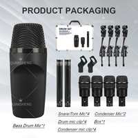 AK7 Professional Drum Microphone Instrument Microphone Kit de 7 pièces pour l'enregistrement de performances sur scène
