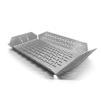 Panier de grillade de gril de légumes d'acier inoxydable résistant avec le bon prix et la qualité