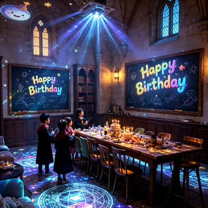 Système de projection immersif pour salles de fête, idéal pour les anniversaires d'enfants, avec thèmes personnalisés, photos, jeux, hôtels et centres de jeux familiaux - Product Image 1