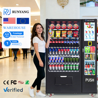Máquina Expendedora RUNYANG Personalizada con Pantalla Combinada y Verificación de Identificación, Máquina Expendedora Inteligente con IA para Bebidas y Aperitivos