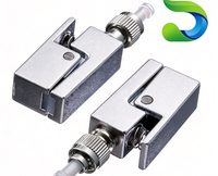 Adaptor Serat Optik FC Bare Fiber dengan Casing Kuningan Berlapis Nikel, Selubung Keramik Zirkonia, Adaptor Serat Optik Presisi 125um