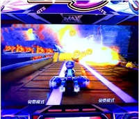 Simulateur de course de moto à 3 joueurs, machine de jeu vidéo d'arcade à monnayeur, jeu de conduite pour enfants avec lumières RGB