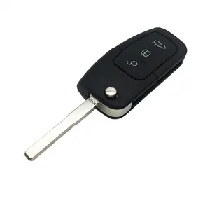 3 Buttons Flip Folding Blank Car Key Case Cover For Ford Focus C-Max Fiesta Galaxy Mondeo Remote Key Shell with Uncut Blade