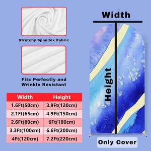 ฝาครอบซุ้มผ้าสแปนเด็กซ์พิมพ์ลายส่วนตัวฉากหลังยืดหยุ่นสำหรับงานแต่งงานวันเกิดวันคริสต์มาสมีสินค้าในสต็อก - Product Image 2