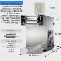 Machine à glace pilée commerciale modèle 220F, 220V, haute performance, pour la préparation de Bingsu, idéale pour les boutiques de desserts et les cafés de bubble tea