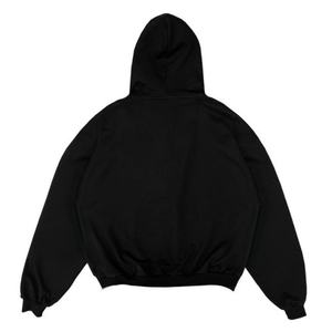 High Quality Wholesale Custom Acid Wash Hoodie 100% Cotton Heavyweight Drop Shoulder Double Zip Hoodie Vintage Zip up Hoodie - Product Image 2