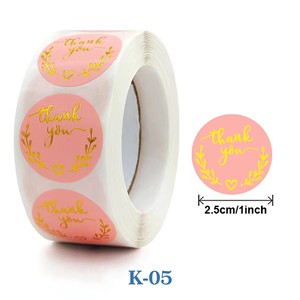 Autocollants de remerciement en rouleau personnalisés avec logo, dorure à chaud et impression offset, pour petites entreprises (vente en gros) - Product Image 2