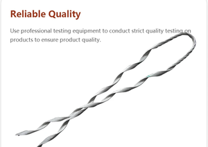 Suministro de fábrica: Abrazadera de cable de fibra óptica preformada de extremo muerto con ajuste helicoidal de zinc para OPGW/ADSS/ASU, para GSM/GPRS - Product Image 6