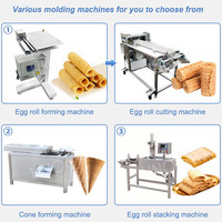 HNOC Machine commerciale de fabrication de stroopwafel Machine à gaufrettes pour crème glacée et sucre Machine à cônes Barquillo Egg Roll Maker