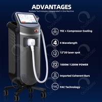 Máquina Profesional de Depilación Láser Médica de 1200W 1000W, Láseres de Alta Intensidad para Clínica, Máquina de Depilación Láser de Diodo 810