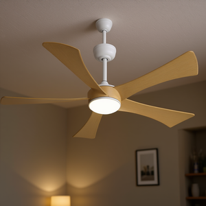 Ventilador de Techo LED Moderno de 52 Pulgadas, 5 Aspas de ABS, Motor DC, Control Remoto, Luz para Sala de Estar - Product Image 2