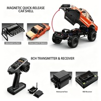 AiJH MJX H8E Voiture RC Crawler Hyper Go, Camion Télécommandé Tout-Terrain 4x4 à l'échelle 1:8, Crawler de Roches, Véhicule RC Brushless pour l'escalade