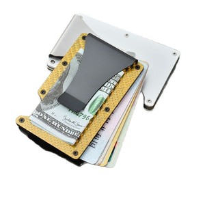 Porta Tarjetas de Aluminio 86mmx54mmx10mm Diseño Minimalista para Protección RFID de Tarjetas de Crédito - Product Image 4