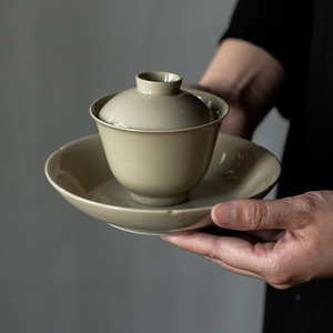 Handmade Wood Ash Teapot Porcelain Dehua Round With Lid Kung Fu <b>Tea</b> <b>Set</b> Afternoon <b>Tea</b> - Product Image 2