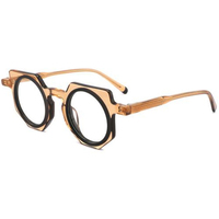 Dernières montures de lunettes optiques pour filles, lunettes de luxe de créateur, logo personnalisé, montures de lunettes uniques, montures rondes fines en acétate