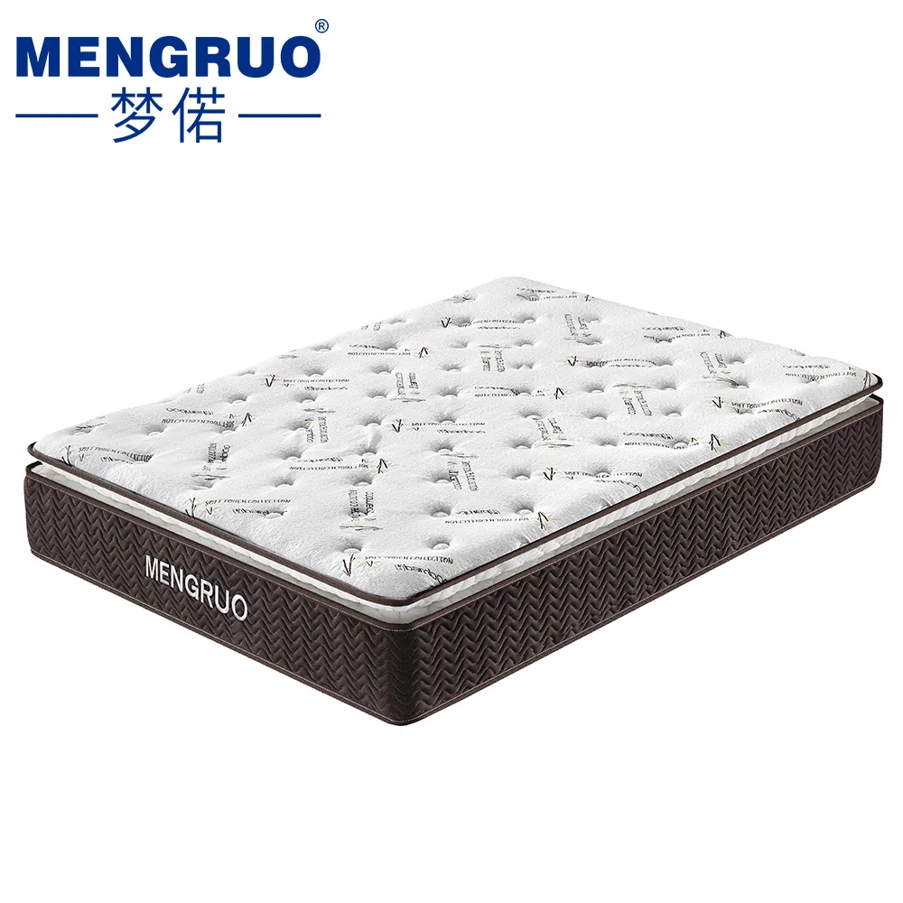 Luxurious Hilton Hotel Comfort High Sleep Quality Roll Up Pocket Spring Zone Mattresses Topper Spring Bed Mattress