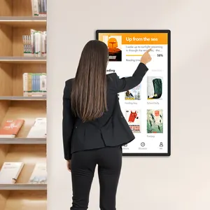 Monitor Touch Screen Lcd montaggio a parete interattivo Android 10 21 32 43 50 55 65 segnaletica digitale e display da 75 pollici