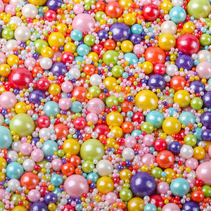 1kg Bolsa Mezcla de colores Perla comestible 4-14mm Tamaño mixto Cuentas de azúcar Pastel Rociadores Perlas al por mayor para pastel - Product Image 5