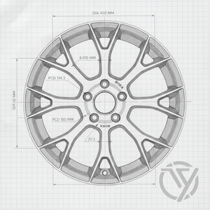 Elegantes llantas de aleación con diseño de radios delgados tipo Spider Branch, compatibles con BMW Serie 5, Audi A6 y Lexus ES. - Product Image 4
