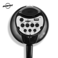 Mini mégaphone 30-50W, haut-parleur passif portable en plastique, microphone intégré, alarme, éclairage LED pleine gamme, batterie 1000-2000mAh