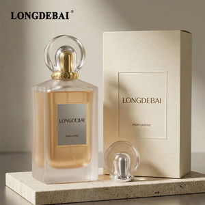 Botella de Perfume Rectangular de Vidrio Esmerilado Mate, Elegante y de Lujo, Vacía, de 100 ml, con Serigrafía, Ecológica, al por Mayor - Product Image 4