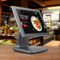 Terminal Punto de Venta Canteen S600 de 15 Pulgadas, Caja Registradora con Logotipo Personalizado, Marco en Ángulo Recto, Pantalla Táctil, Sistema POS Todo en Uno